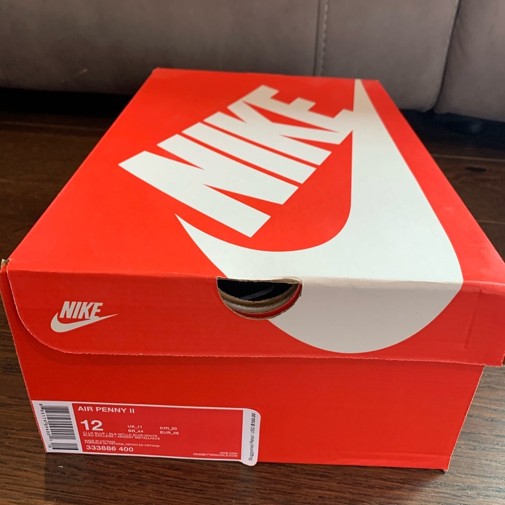 Nike air penny white and blue size 12 sneakers - Picture 3 of 5